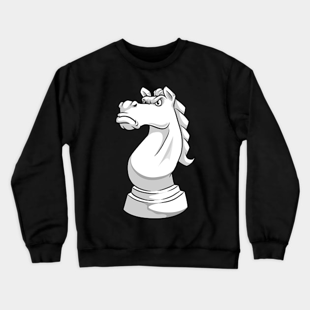 Knight as a chess piece Crewneck Sweatshirt by Markus Schnabel